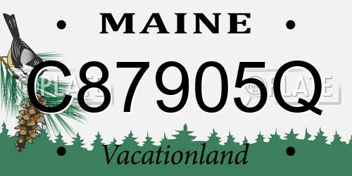 C87905Q Maine License Plate