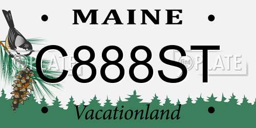 C888ST Maine License Plate
