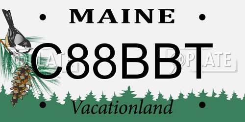 C88BBT Maine License Plate