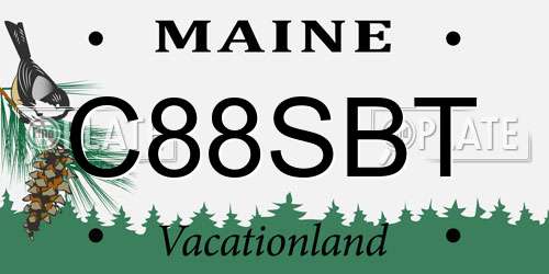 C88SBT Maine License Plate