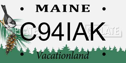 C94IAK Maine License Plate