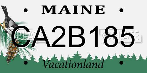 CA2B185 Maine License Plate