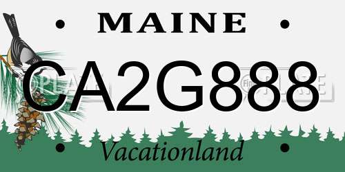 CA2G888 Maine License Plate