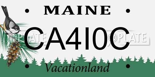CA4I0C Maine License Plate