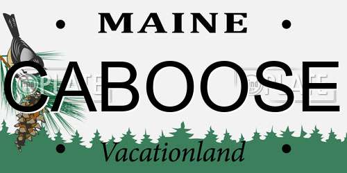 CABOOSE Maine License Plate
