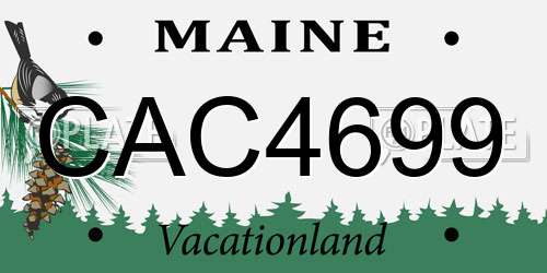 CAC4699 Maine License Plate