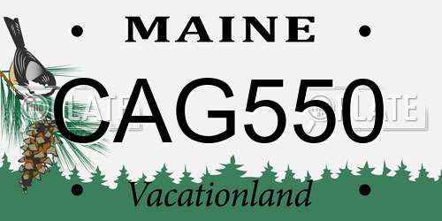 CAG550 Maine License Plate