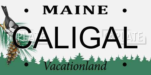 CALIGAL Maine License Plate