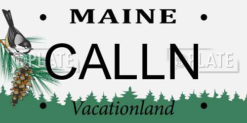 CALLN Maine License Plate