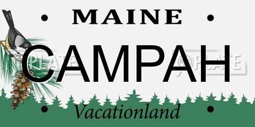 CAMPAH Maine License Plate
