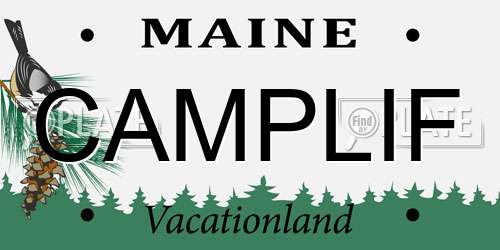 CAMPLIF Maine License Plate