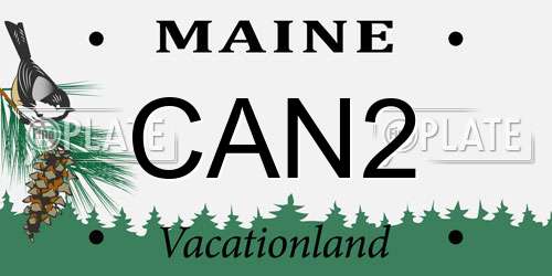 CAN2 Maine License Plate
