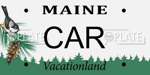 CAR Maine License Plate