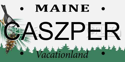 CASZPER Maine License Plate
