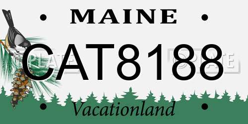 CAT8188 Maine License Plate
