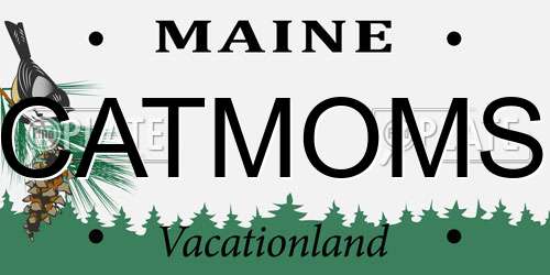 CATMOMS Maine License Plate