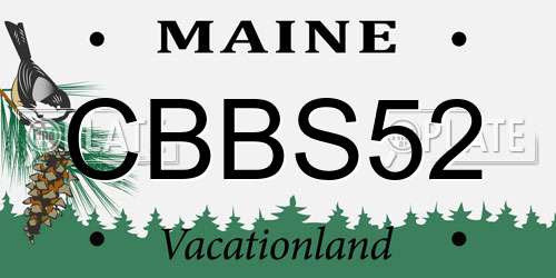 CBBS52 Maine License Plate