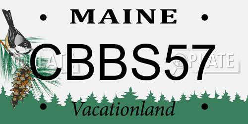 CBBS57 Maine License Plate