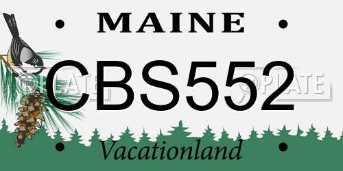 CBS552 Maine License Plate