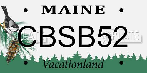 CBSB52 Maine License Plate