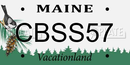 CBSS57 Maine License Plate