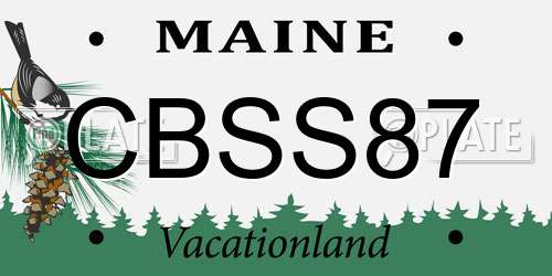 CBSS87 Maine License Plate