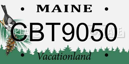 CBT9050 Maine License Plate