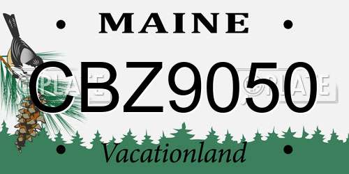 CBZ9050 Maine License Plate