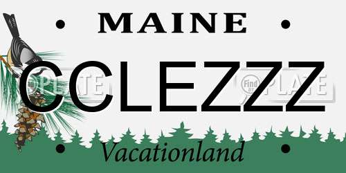 CCLEZZZ Maine License Plate
