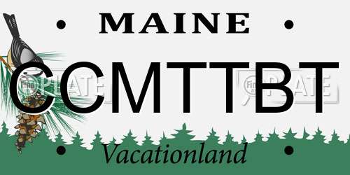 CCMTTBT Maine License Plate