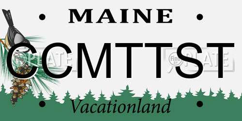 CCMTTST Maine License Plate