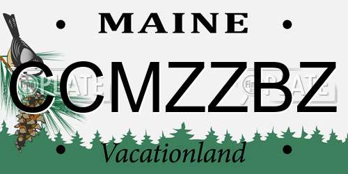 CCMZZBZ Maine License Plate