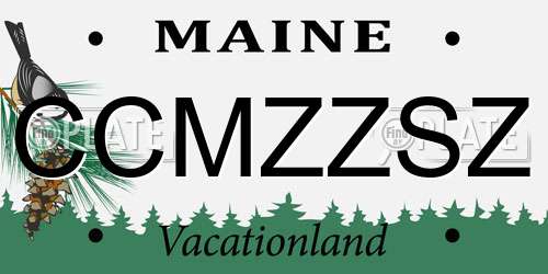 CCMZZSZ Maine License Plate