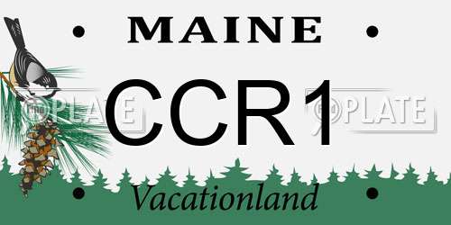 CCR1 Maine License Plate