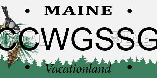 CCWGSSG Maine License Plate