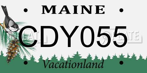 CDY055 Maine License Plate