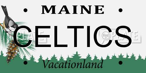 CELTICS Maine License Plate