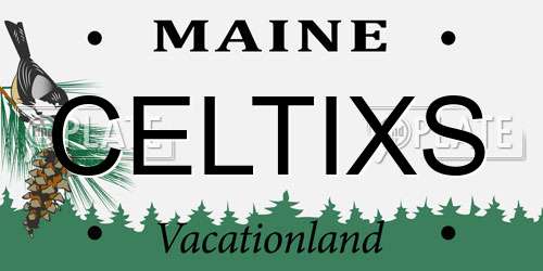 CELTIXS Maine License Plate