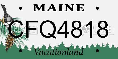CFQ4818 Maine License Plate