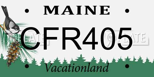 CFR405 Maine License Plate