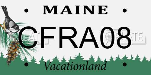 CFRA08 Maine License Plate