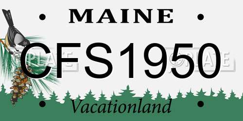 CFS1950 Maine License Plate