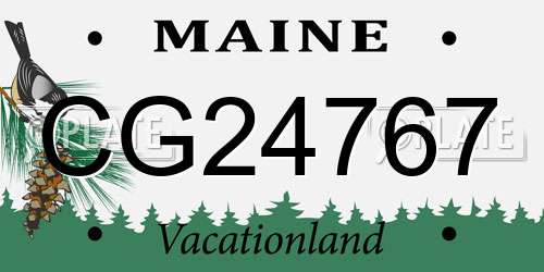 CG24767 Maine License Plate