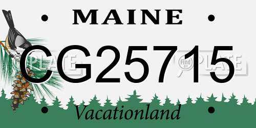 CG25715 Maine License Plate