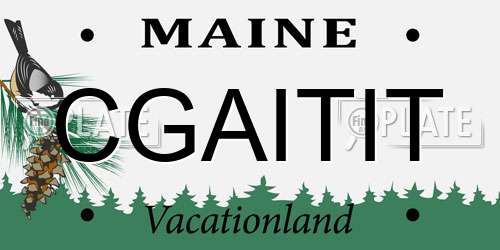 CGAITIT Maine License Plate