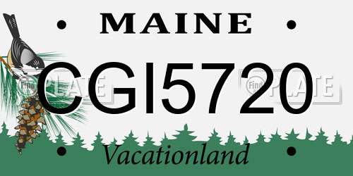CGI5720 Maine License Plate