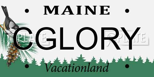 CGLORY Maine License Plate