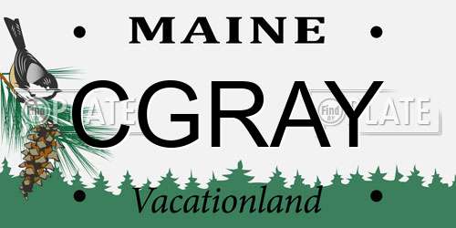 CGRAY Maine License Plate
