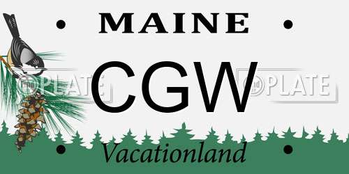 CGW Maine License Plate