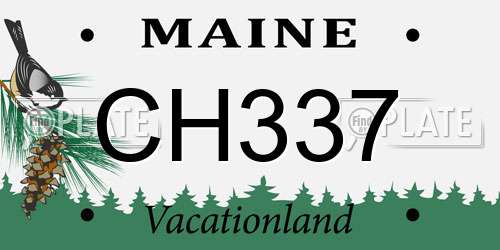 CH337 Maine License Plate